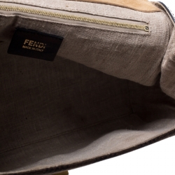 Pre Owned Fendi Multicolor Python and Leather Silvana Top Handle Bag