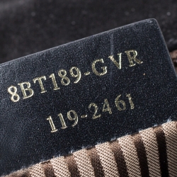 Pre Owned Fendi Blue/Black Leather Flap Top Handle Bag