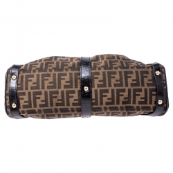 Pre Owned Fendi Tobacco Zucca Canvas and Leather Medium Magic Shoulder Bag