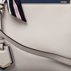 Pre Owned Fendi Cream Leather Mini 2Jours Tote