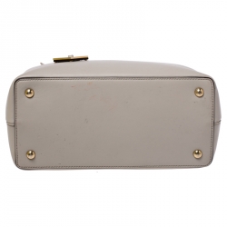 Pre Owned Fendi Cream Leather Mini 2Jours Tote