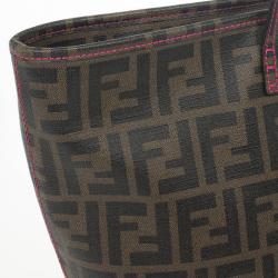Pre Owned Fendi Brown Zucca Tote