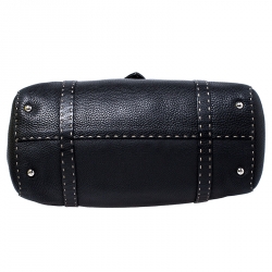 Pre Owned Fendi Black Selleria Leather Large Linda Satchel