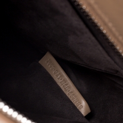 Pre Owned Fendi Beige Quilted Leather Dotcom Click Shoulder Bag