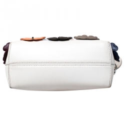 Pre Owned Fendi Multicolor Leather By The Way Studded Flower Crossbody Bag