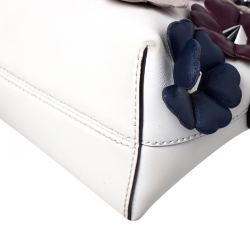 Pre Owned Fendi Multicolor Leather By The Way Studded Flower Crossbody Bag