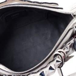 Pre Owned Fendi Multicolor Leather By The Way Studded Flower Crossbody Bag