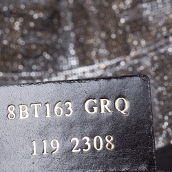 Pre Owned Fendi Metallic Gold/Silver Canvas Glitter Jacquard Mia Zucca Flap Bag