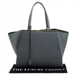 Pre Owned Fendi Grey Leather 3Jours Tote