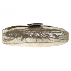 Pre Owned حقيبة كتف فندي باغيت جلد صناعي ذهبية