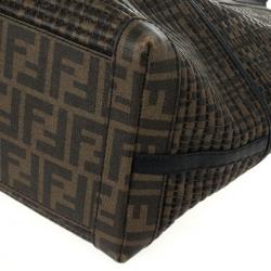 مملوكة مسبقًا Fendi Brown Woven Zucca Spalmati Shopping Tote