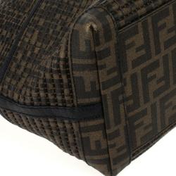 مملوكة مسبقًا Fendi Brown Woven Zucca Spalmati Shopping Tote