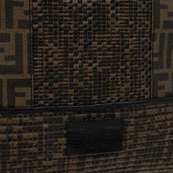 مملوكة مسبقًا Fendi Brown Woven Zucca Spalmati Shopping Tote