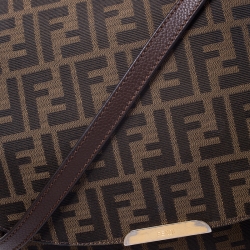 مملوكة مسبقًا Fendi Tobacco Zucca Canvas and Leather Crossbody Bag