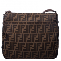 مملوكة مسبقًا Fendi Tobacco Zucca Canvas and Leather Crossbody Bag