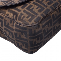 مملوكة مسبقًا Fendi Tobacco Zucca Canvas and Leather Crossbody Bag
