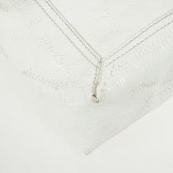 Pre Owned Fendi White Patent Shoulder Bag