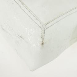 Pre Owned Fendi White Patent Shoulder Bag