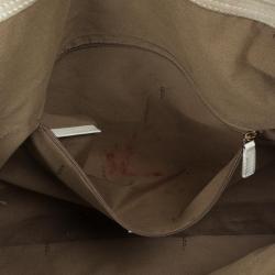 Pre Owned Fendi White Patent Shoulder Bag