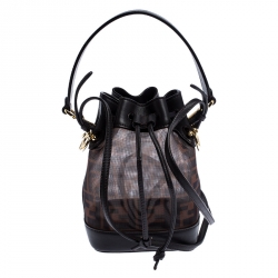 Fendi Mon Trésor Mini Mesh & Leather Cross-body Bag in Brown