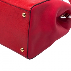 Pre Owned Fendi Red Saffiano Leather 2Jours Tote
