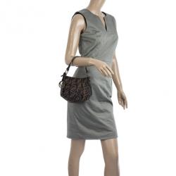 Pre Owned Fendi Zucca Mini Chef Hobo