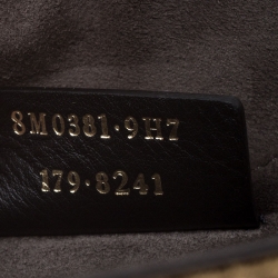 Pre Owned Fendi Gold Metallic Leather Studded Kan I Shoulder Bag