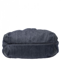 Pre Owned Fendi Blue Denim and Leather Spy Bag