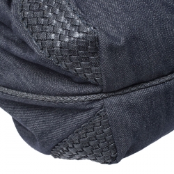 Pre Owned Fendi Blue Denim and Leather Spy Bag