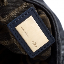 Pre Owned Fendi Blue Denim and Leather Spy Bag