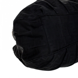 Pre Owned Fendi Black Zucca Canvas Large Mia Tote