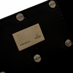 Pre Owned Fendi Black Zucca Canvas Large Mia Tote