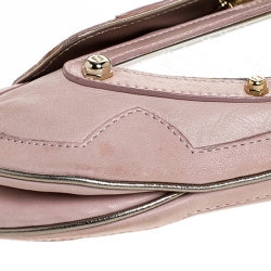 Pre Owned Fendi Pink Leather Mini Vanity Shoulder Bag