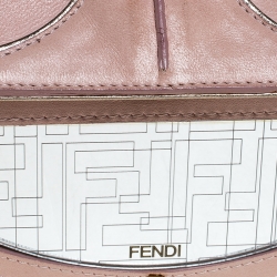 Pre Owned Fendi Pink Leather Mini Vanity Shoulder Bag