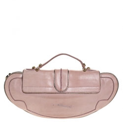 Pre Owned Fendi Pink Leather Mini Vanity Shoulder Bag