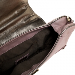 Pre Owned Fendi Pink Leather Mini Vanity Shoulder Bag