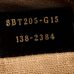 Pre Owned Fendi Tobacco Canvas Large Pequin Stripe Claudia Shoulder Bag