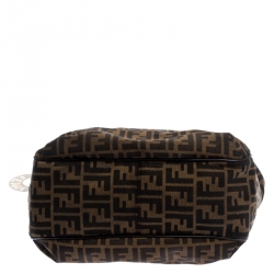 Pre Owned Fendi Tobacco Zucca Canvas Chef Shopper Tote