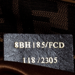 Pre Owned Fendi Brown/Beige Zucca Quilted Canvas and Leather Large Roll Tote