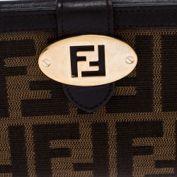 Pre Owned Fendi Tobacco Zucca Continental Wallet