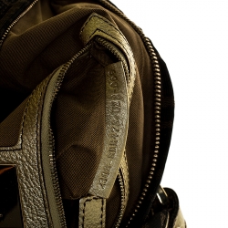 Pre Owned Fendi Brown/Gold Zucca Canvas and Leather Chef Chain Link Hobo