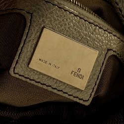 Pre Owned Fendi Brown/Gold Zucca Canvas and Leather Chef Chain Link Hobo