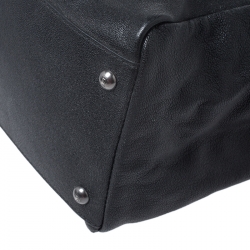 Pre Owned Fendi Black Leather Large Peekaboo Top Handle Bag