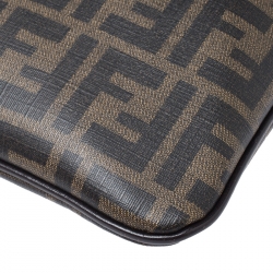 Fendi Tobacco Zucca Coated Canvas Spalmati Messenger Bag