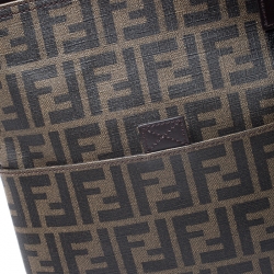Fendi Tobacco Zucca Coated Canvas Spalmati Messenger Bag