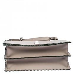 Pre Owned Fendi Grey Leather Kan I Top Handle Shoulder Bag