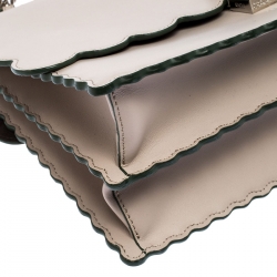 Pre Owned Fendi Grey Leather Kan I Top Handle Shoulder Bag