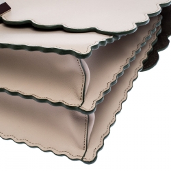 Pre Owned Fendi Grey Leather Kan I Top Handle Shoulder Bag