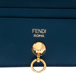 Pre Owned Fendi Tri Color Leather By The Way Card Holder