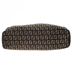 Pre Owned Fendi Brown Zucchino Canvas Small Vintage Satchel